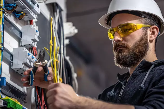 image of a technician commissioning a meter