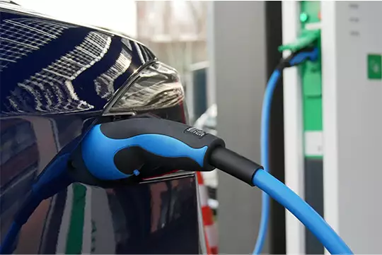 image of an EV charging 