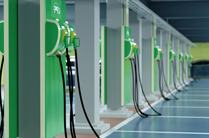 image of EV charging stations correctly metered for consumption