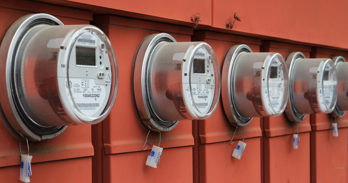 Wireless electrical socket meters attached to a building to track electricity usage accurately